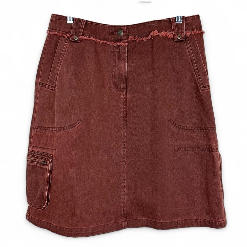 Woolrich rust / dark brick cotton skirt